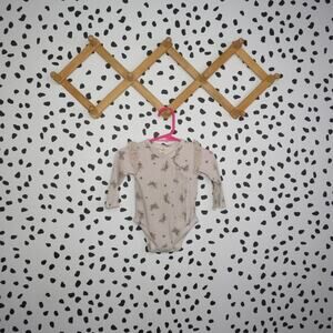 Jessica Simpson Butterfly Print Long Sleeve Baby Onesie